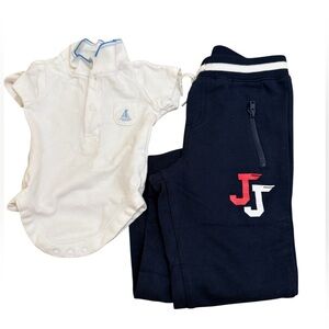 Kids Navy and White Bottoms Set